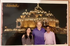 With Malti and Gaurav at Akshardham