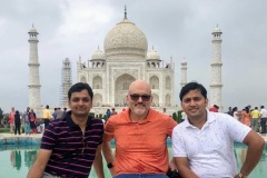 With Raj and Alok at the Taj Mahal