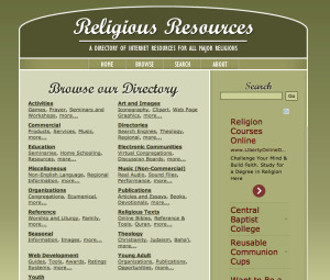 ReligiousResources.org home page