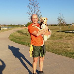 Stan and Charlie on the running trail