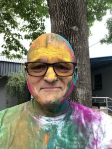 Me at the Holi celebration, March, 2019